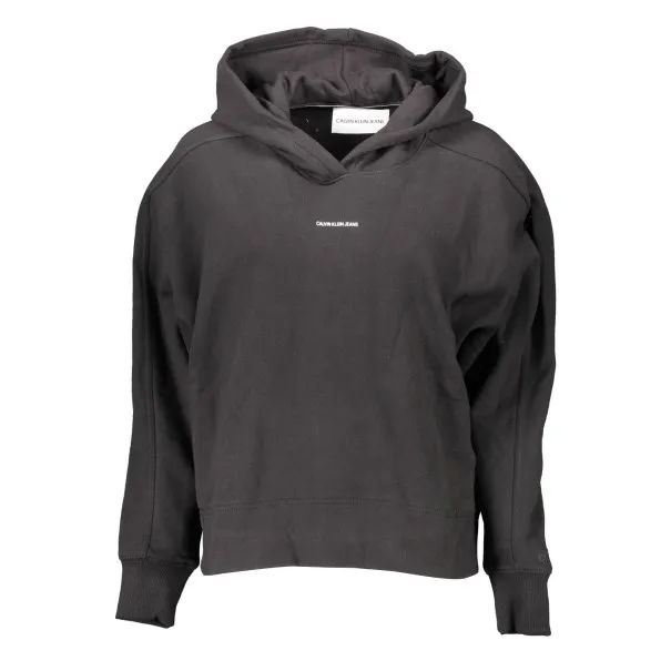 CALVIN KLEIN SWEAT SANS ZIP FEMME NOIR - CALVIN KLEIN