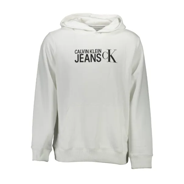 CALVIN KLEIN SWEAT SANS ZIP HOMME BLANC - CALVIN KLEIN