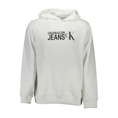 CALVIN KLEIN SWEAT SANS ZIP HOMME BLANC - CALVIN KLEIN