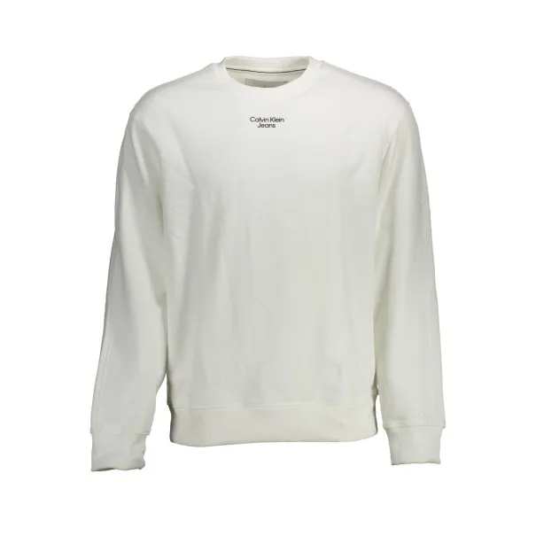CALVIN KLEIN SWEAT SANS ZIP HOMME BLANC - CALVIN KLEIN