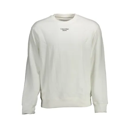 CALVIN KLEIN SWEAT SANS ZIP HOMME BLANC - CALVIN KLEIN