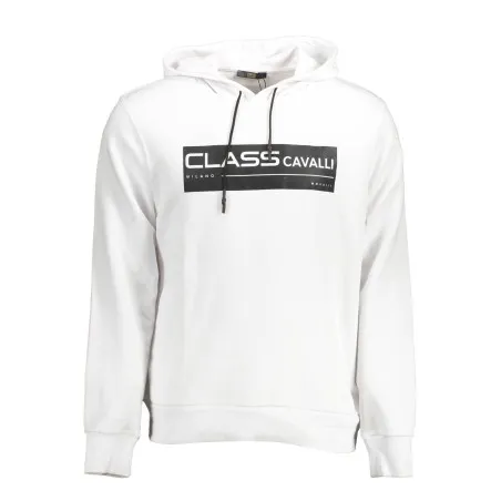 CAVALLI CLASS SWEAT SANS ZIP HOMME BLANC - CAVALLI CLASS