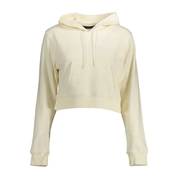 CALVIN KLEIN SWEAT SANS ZIP FEMME BLANC - CALVIN KLEIN