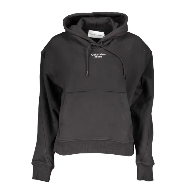CALVIN KLEIN SWEAT SANS ZIP FEMME NOIR - CALVIN KLEIN