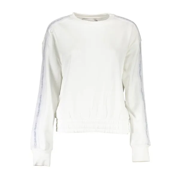CALVIN KLEIN SWEAT SANS ZIP FEMME BLANC - CALVIN KLEIN