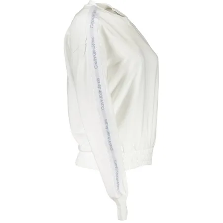 CALVIN KLEIN SWEAT SANS ZIP FEMME BLANC - CALVIN KLEIN