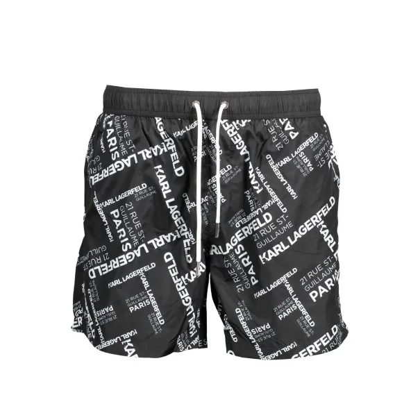 MAILLOT DE BAIN KARL LAGERFELD BEACHWEAR PARTS UNDER HOMME NOIR - KARL LAGERFELD BEACHWEAR