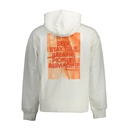 CALVIN KLEIN SWEAT SANS ZIP HOMME BLANC - CALVIN KLEIN