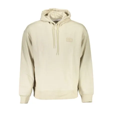 CALVIN KLEIN SWEAT SANS ZIP HOMME BEIGE - CALVIN KLEIN