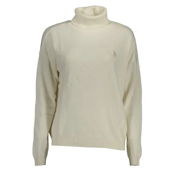 Pull à col roulé blanc pour femme US Polo Assn. - U.S. POLO ASSN