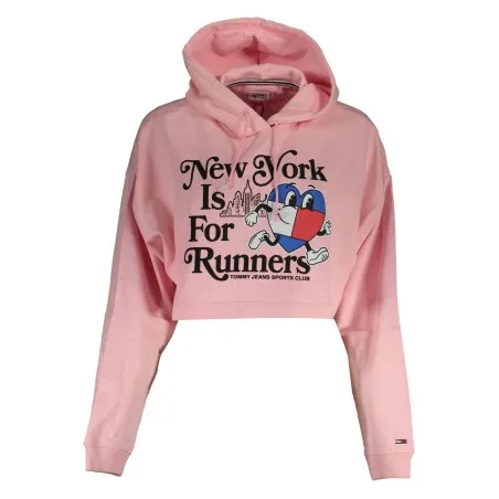 SWEAT-SHIRT FEMME ROSE SANS ZIP TOMMY HILFIGER - TOMMY HILFIGER