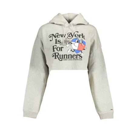 TOMMY HILFIGER SWEAT SANS ZIP FEMME GRIS - TOMMY HILFIGER