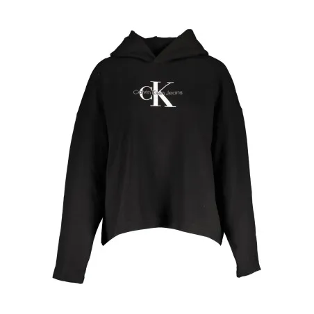 CALVIN KLEIN SWEAT-SHIRT FEMME SANS ZIP NOIR - CALVIN KLEIN