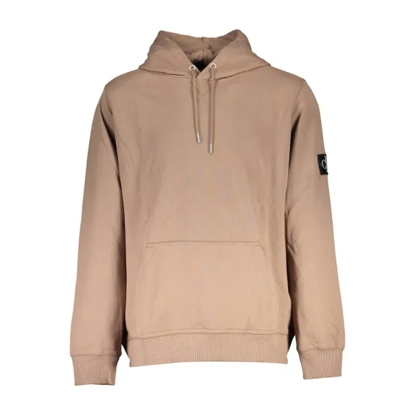 CALVIN KLEIN SWEAT SANS ZIP HOMME MARRON - CALVIN KLEIN