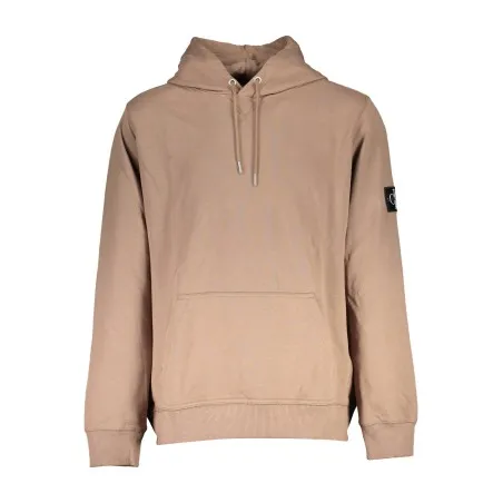 CALVIN KLEIN SWEAT SANS ZIP HOMME MARRON - CALVIN KLEIN