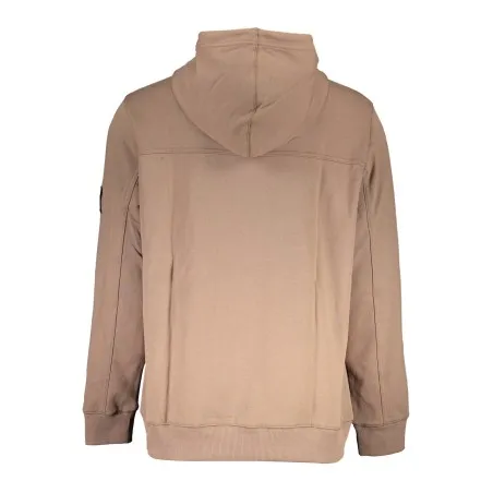 CALVIN KLEIN SWEAT SANS ZIP HOMME MARRON - CALVIN KLEIN