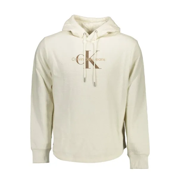 SWEAT-SHIRT HOMME BLANC SANS ZIP CALVIN KLEIN - CALVIN KLEIN