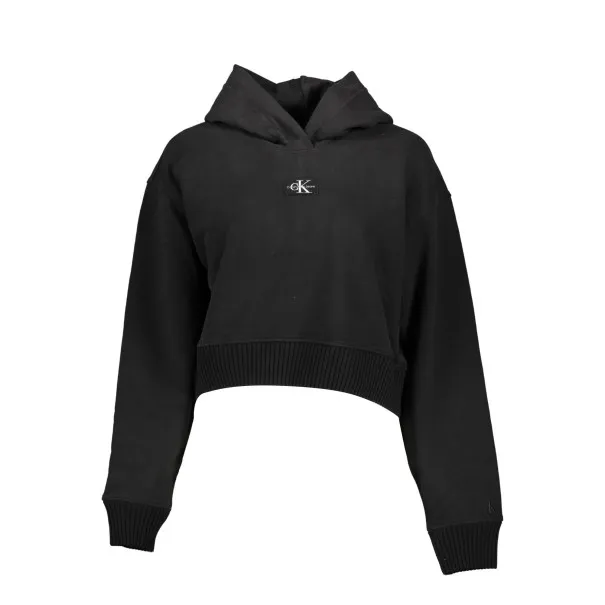 CALVIN KLEIN SWEAT-SHIRT FEMME SANS ZIP NOIR - CALVIN KLEIN