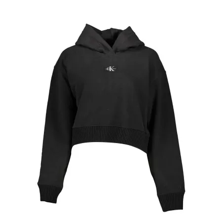 CALVIN KLEIN SWEAT-SHIRT FEMME SANS ZIP NOIR - CALVIN KLEIN