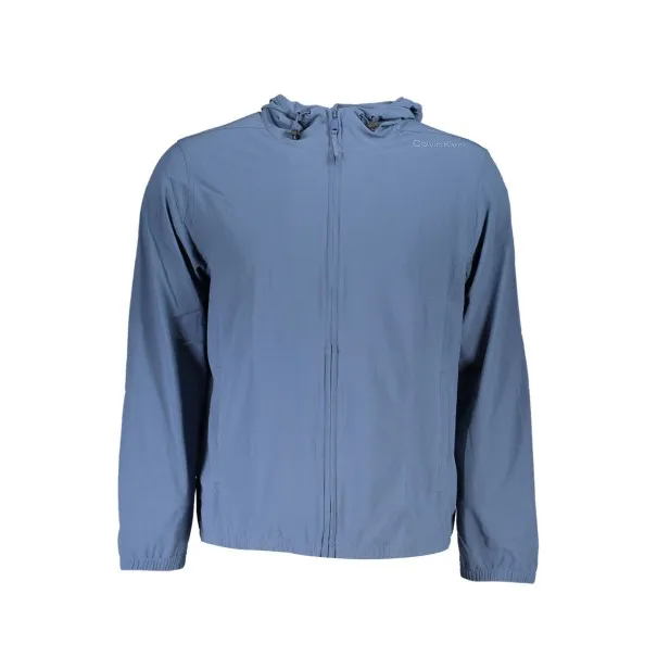 SWEAT-SHIRT HOMME ZIPPÉ BLEU CALVIN KLEIN - CALVIN KLEIN