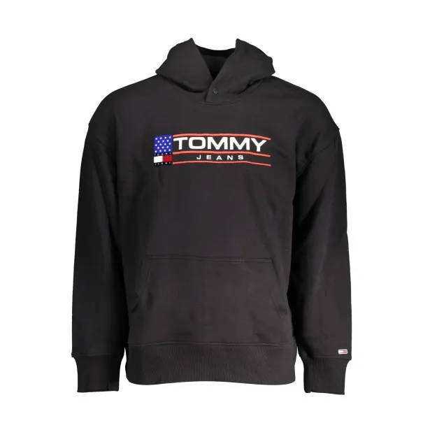 TOMMY HILFIGER SWEAT SANS ZIP NOIR HOMME - TOMMY HILFIGER
