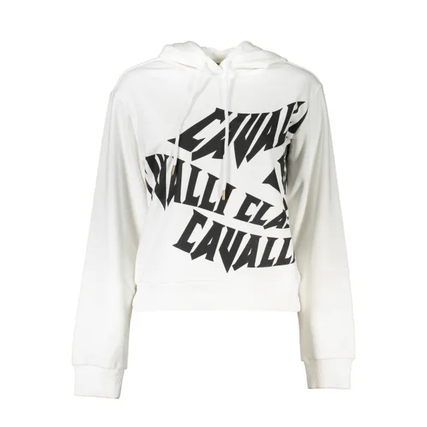 CAVALLI CLASS SWEAT SANS ZIP FEMME BLANC - CAVALLI CLASS