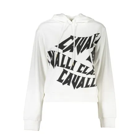 CAVALLI CLASS SWEAT SANS ZIP FEMME BLANC - CAVALLI CLASS