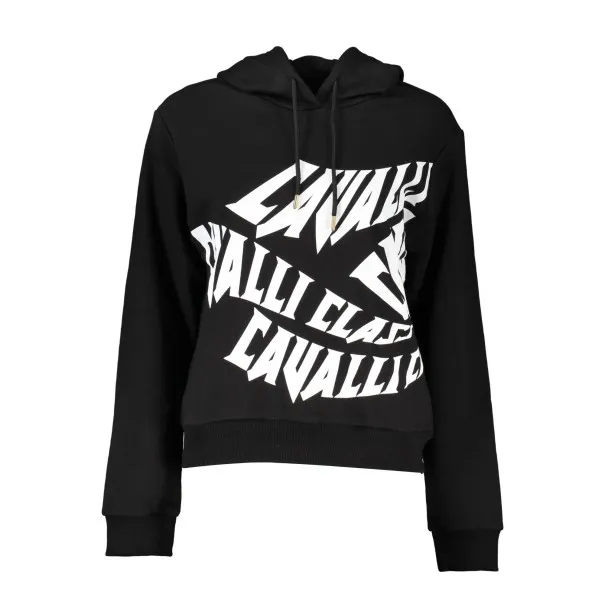 CAVALLI CLASS SWEAT-SHIRT NOIR SANS ZIP - CAVALLI CLASS