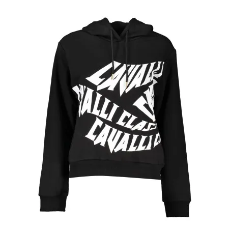 CAVALLI CLASS SWEAT-SHIRT NOIR SANS ZIP - CAVALLI CLASS
