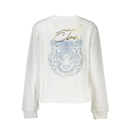 CAVALLI CLASS SWEAT SANS ZIP FEMME BLANC - CAVALLI CLASS