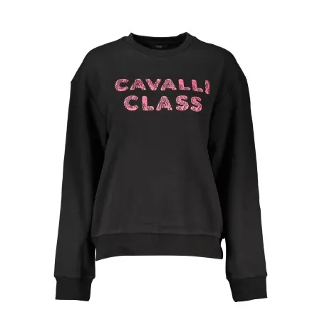 CAVALLI CLASS SWEAT-SHIRT NOIR SANS ZIP - CAVALLI CLASS
