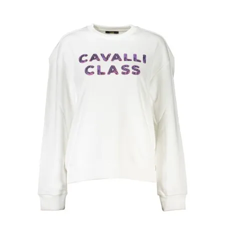 CAVALLI CLASS SWEAT SANS ZIP FEMME BLANC - CAVALLI CLASS