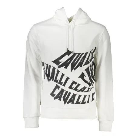 CAVALLI CLASS SWEAT SANS ZIP HOMME BLANC - CAVALLI CLASS