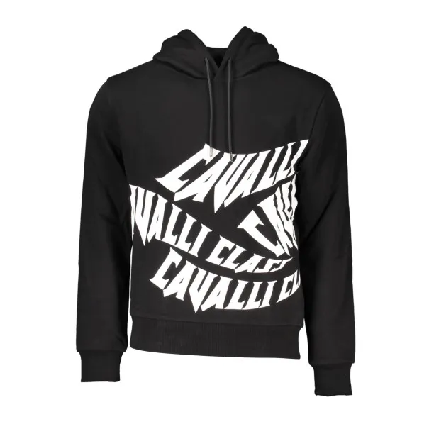 CAVALLI CLASS SWEAT SANS ZIP NOIR HOMME - CAVALLI CLASS