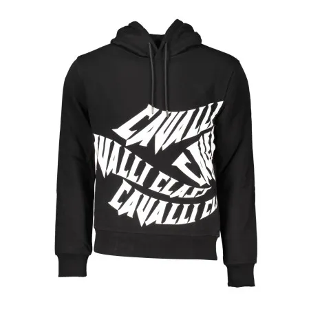 CAVALLI CLASS SWEAT SANS ZIP NOIR HOMME - CAVALLI CLASS