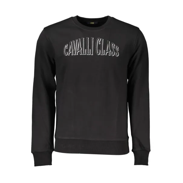 CAVALLI CLASS SWEAT SANS ZIP NOIR HOMME - CAVALLI CLASS