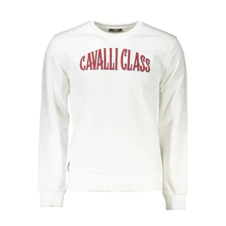 CAVALLI CLASS SWEAT SANS ZIP HOMME BLANC - CAVALLI CLASS