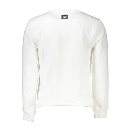 CAVALLI CLASS SWEAT SANS ZIP HOMME BLANC - CAVALLI CLASS