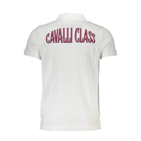 CAVALLI CLASS POLO MANCHES COURTES HOMME BLANC - CAVALLI CLASS