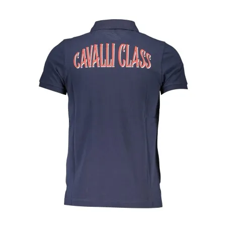 CAVALLI CLASS POLO MANCHES COURTES HOMME BLEU - CAVALLI CLASS