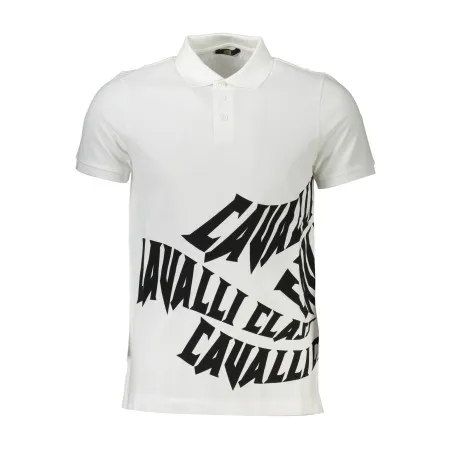CAVALLI CLASS POLO MANCHES COURTES HOMME BLANC - CAVALLI CLASS