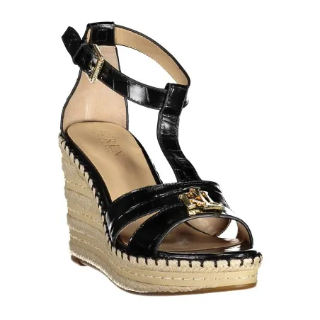 RALPH LAUREN CHAUSSURE SANDALE FEMME NOIR - RALPH LAUREN