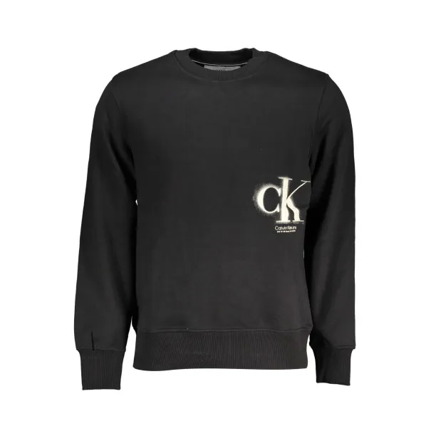 CALVIN KLEIN SWEAT SANS ZIP NOIR HOMME - CALVIN KLEIN
