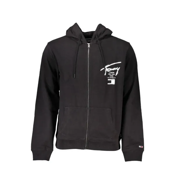 SWEAT-SHIRT ZIPPÉ NOIR HOMME TOMMY HILFIGER - TOMMY HILFIGER