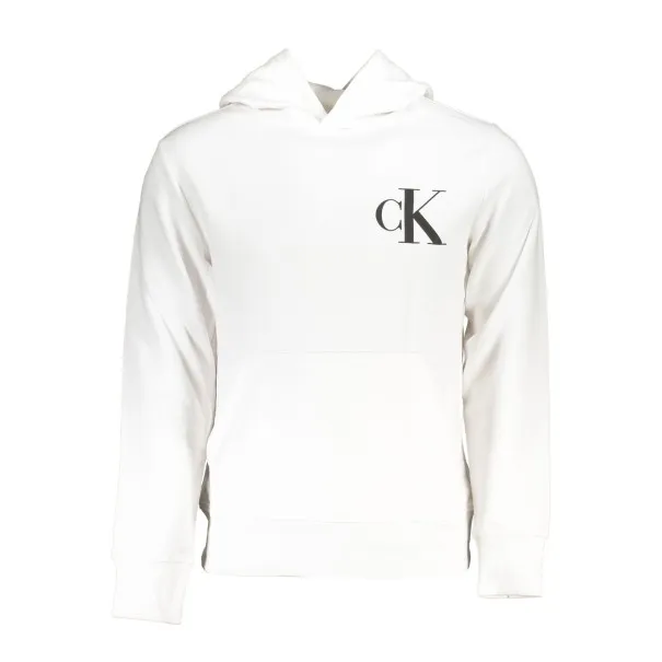 SWEAT-SHIRT SANS FERMETURE ÉCLAIR BLANC CALVIN KLEIN POUR HOMMES - CALVIN KLEIN