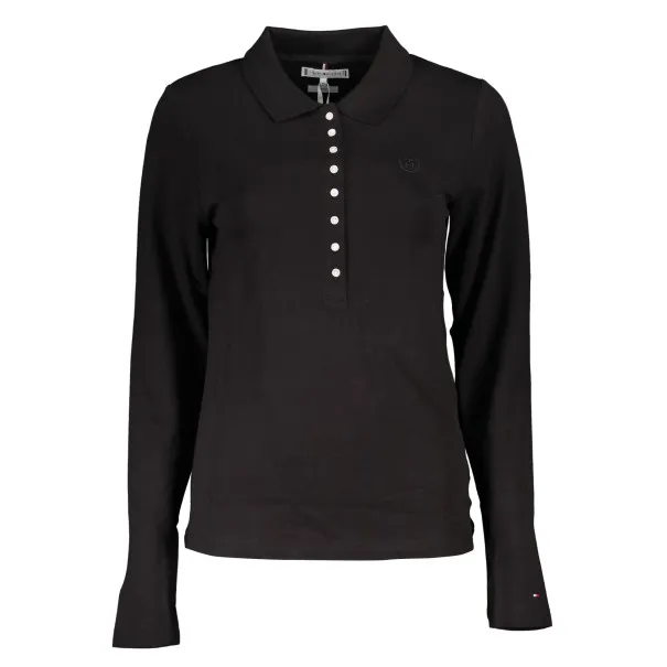 TOMMY HILFIGER POLO À MANCHES LONGUES FEMME NOIR - TOMMY HILFIGER