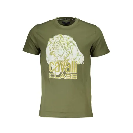 CAVALLI CLASS T-SHIRT MANCHES COURTES HOMME VERT - CAVALLI CLASS