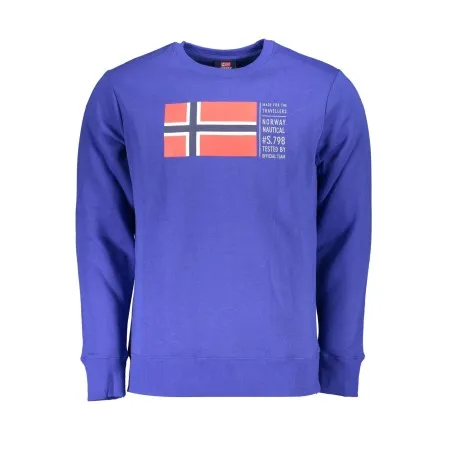 SWEAT-SHIRT SANS FERMETURE ÉCLAIR BLEU POUR HOMMES NORVÈGE 1963 - NORWAY 1963