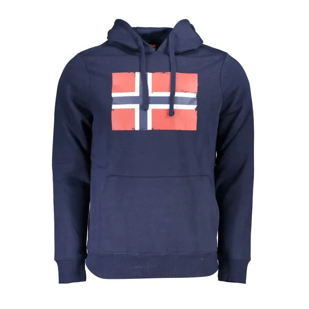 SWEAT-SHIRT SANS FERMETURE ÉCLAIR BLEU POUR HOMMES NORVÈGE 1963 - NORWAY 1963