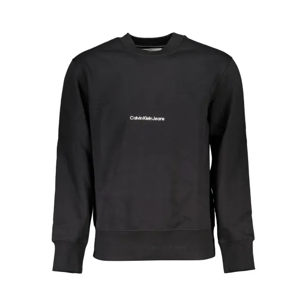 SWEAT-SHIRT SANS FERMETURE ÉCLAIR NOIR CALVIN KLEIN POUR HOMMES - CALVIN KLEIN